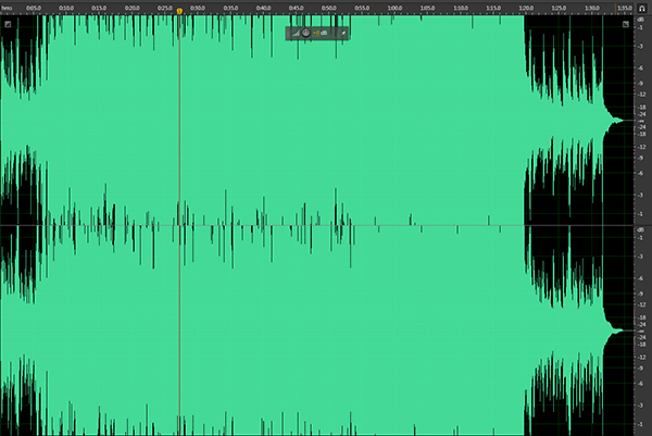Spectrum of uncompressed WAV file