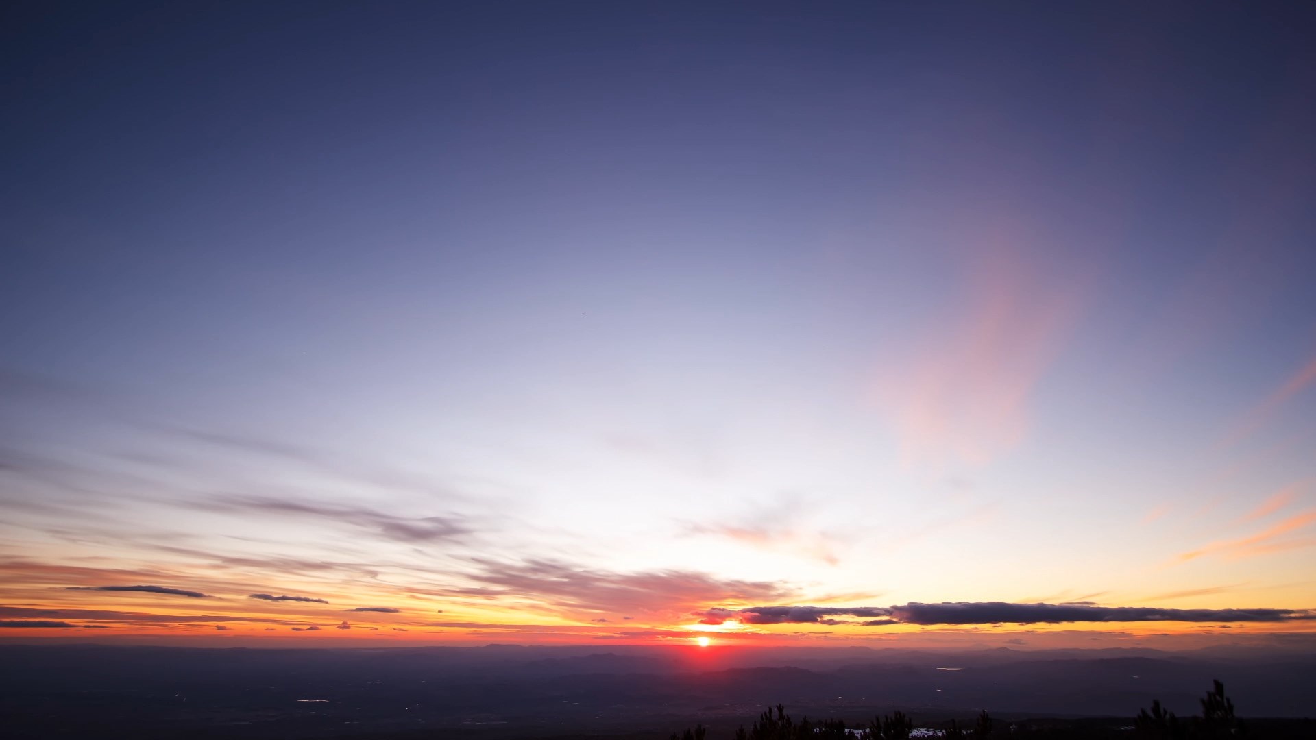 Sunset and the Milky Way over Sicily. Time Lapse