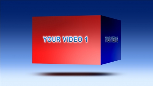 12 Clips Spinning Video Cube