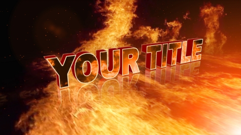 3D Title On Fire