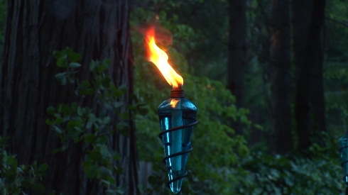 Tiki torch fire